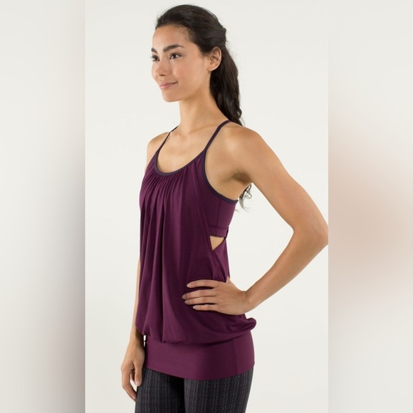 Lululemon "No Limits Tank" Size: 4 Burgundy - Picture 2 of 5